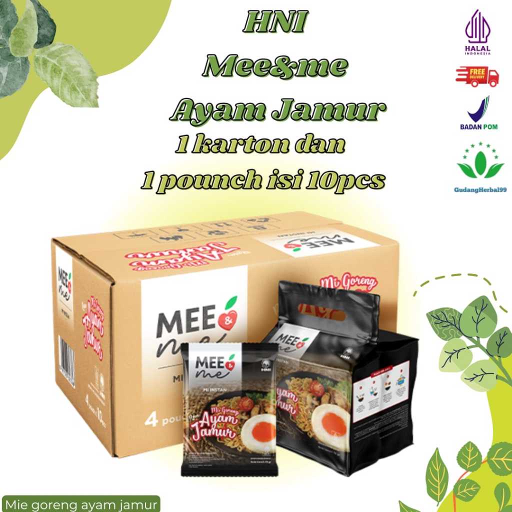

Mee and Me, Mie Goreng Rasa Ayam Jamur HNI non MSG mie sehat