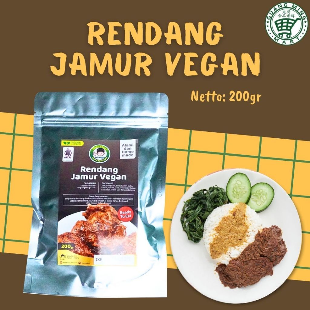 

Sehatgan Rendang Jamur Vegan Homemade Ready To Eat - 200GR