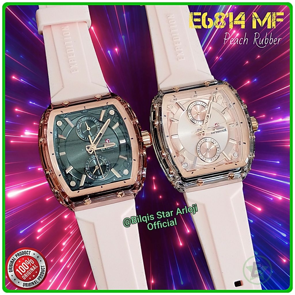 Expedition Wanita Kotak E6814 MF Case Trasnparan Tali Karet Original