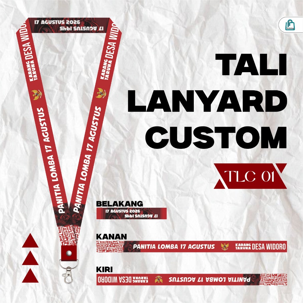 

Tali Lanyard ID Card Nama Event Custom | Gantungan Name Tag Full Color | Bahan Polyester Premium