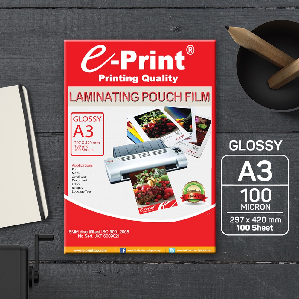 

Plastik Laminating Pouch e-Print A3