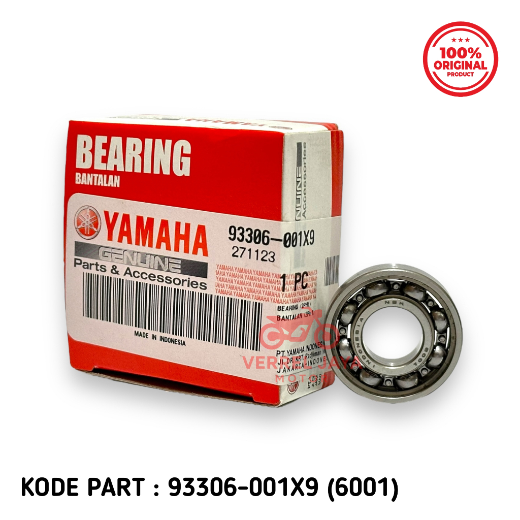 BEARING NOKEN AS KECIL 6001 NMAX AEROX 155 LEXI MIO M3 MIO S GEAR 125 FREEGO FAZZIO GRAND FILANO ORI