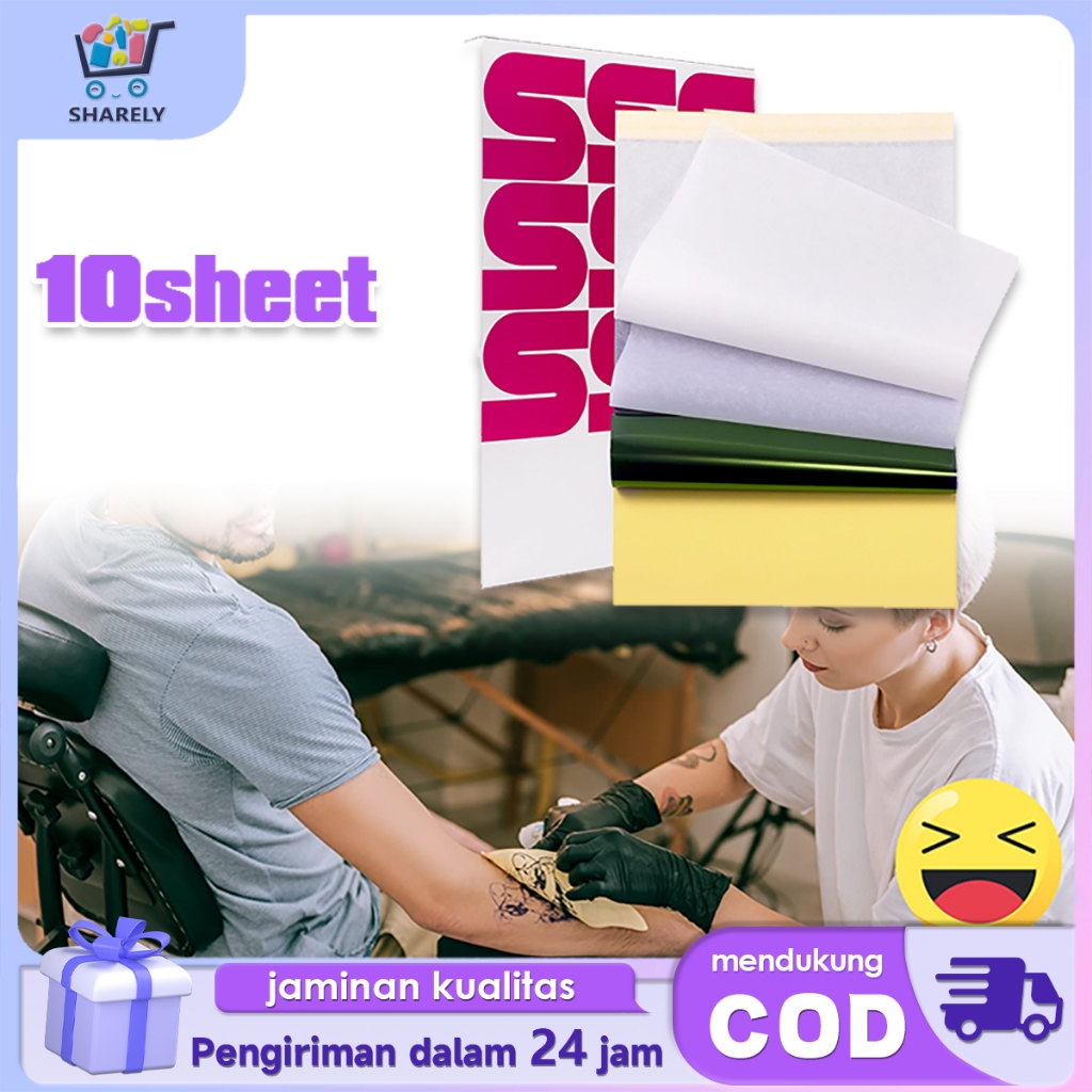 Kertas Karbon Tato 10 Lembar Thermal Tattoo Paper Kertas Transfer Tattoo Paper Spirit Stencil