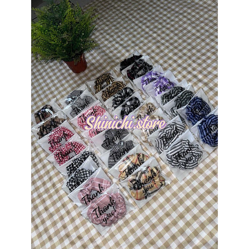 souvenir wedding 25 pcs scrunchie mini / souvenir nikahan / souvenir wedding / ikat rambut / scrunch
