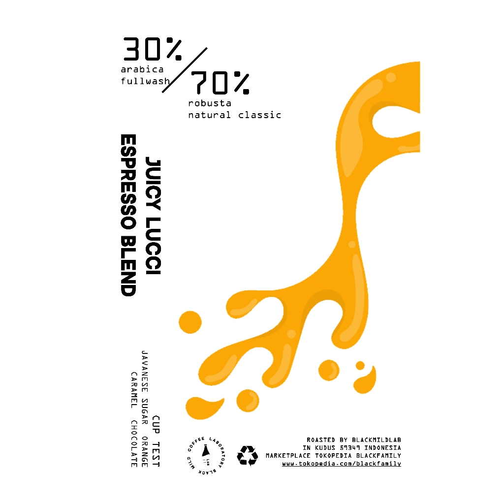 

Biji Kopi Blend Espresso Juicy Lucci 70 Robusta 30 Arabika Roasted Beans Espresso Coffee