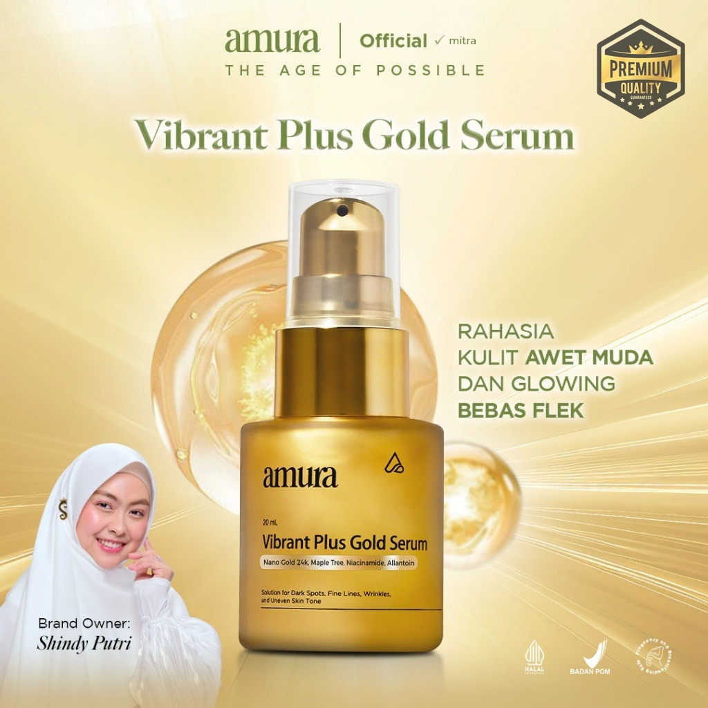 Serum Amura Skincare Gold Serum Retinol Serum Bright Enhancing Amora Ori Untuk Flek Hitam Official
