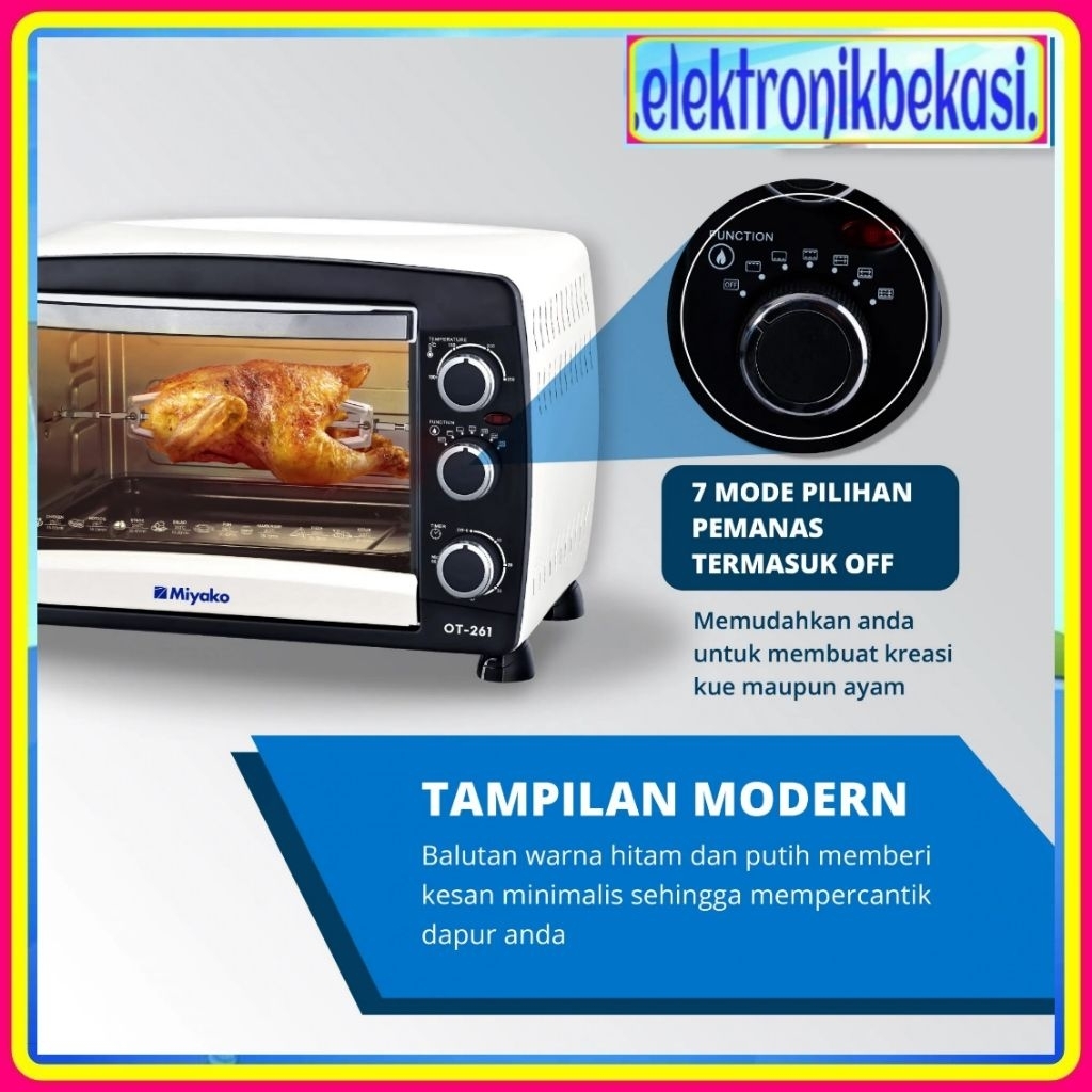 OVEN TOASTER MIYAKO OT-261 / OVEN MIYAKO OT 261 / MIYAKO OT 261 OVEN LISTRIK 26 LITER