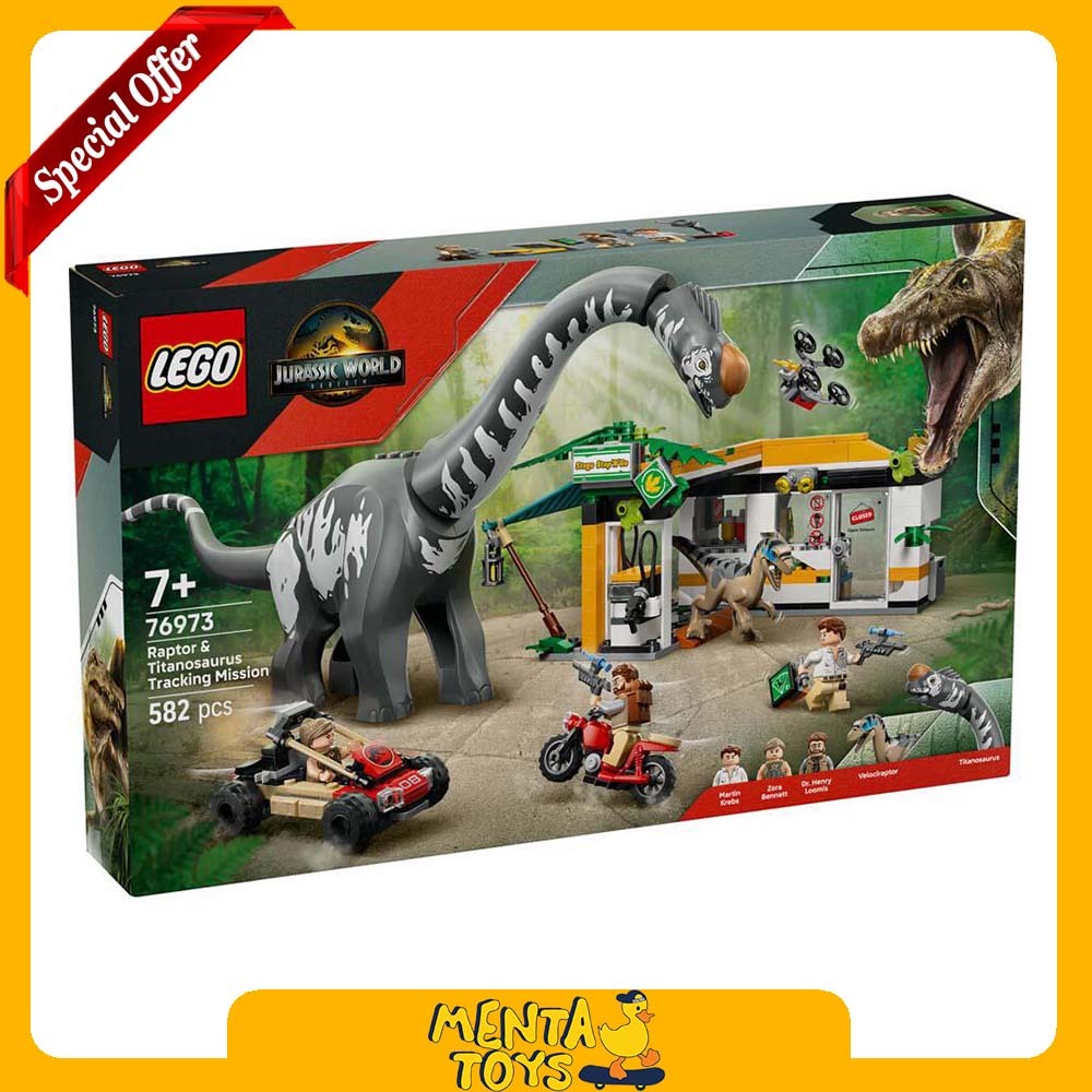 LEGO Jurassic World 76973 Raptor & Titanosaurus Tracking Mission