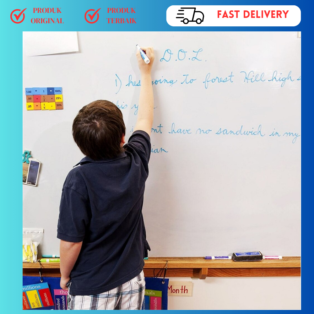 

Stiker Dinding Papan Tulis Whiteboard Flexible 200x45cm