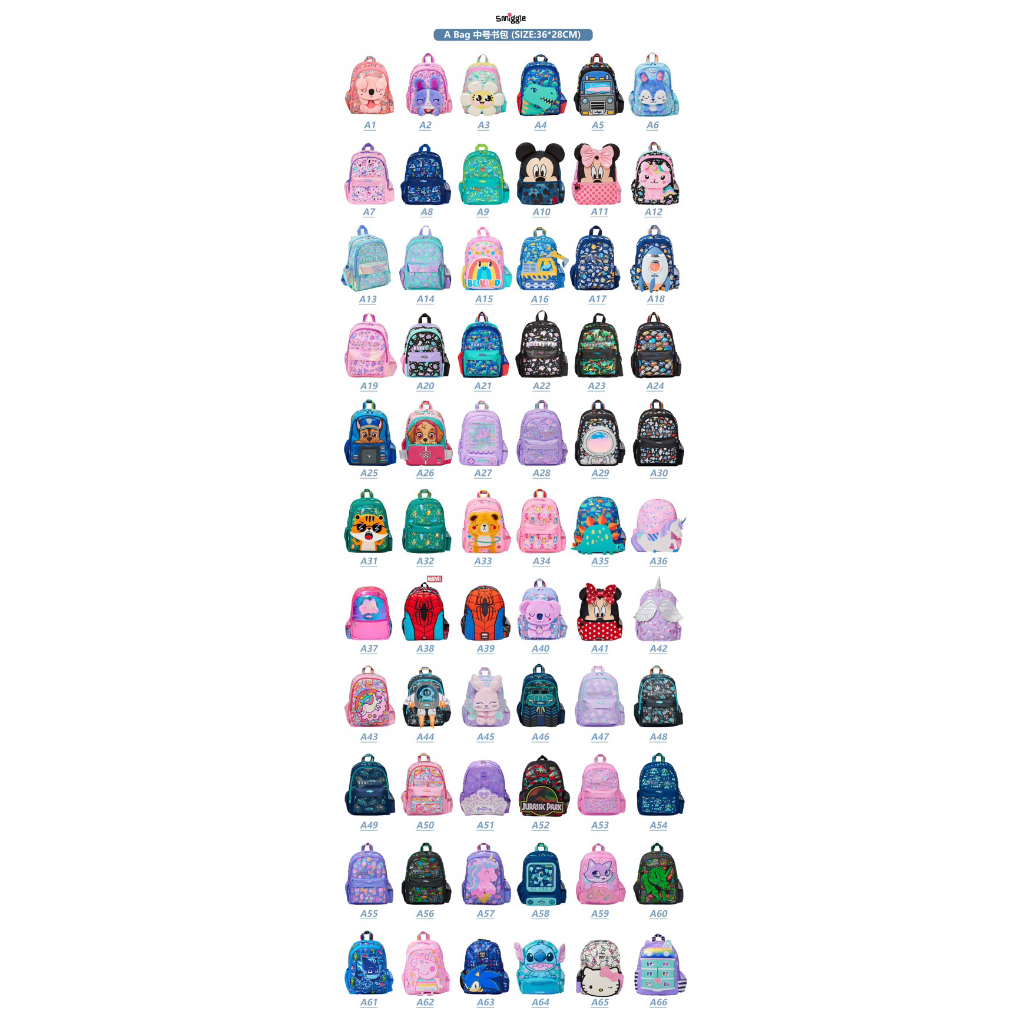 Tas Smiggle Anak Cowo Cewe Ukuran Medium