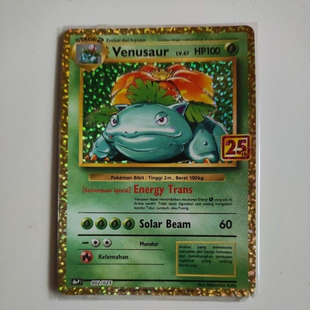 Kartu Pokemon Venusaur 25th