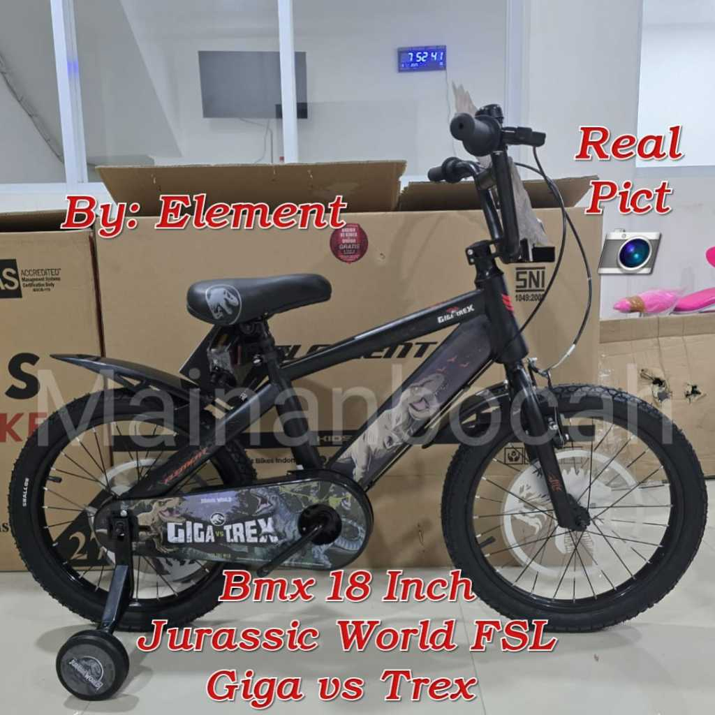 SEPEDA BMX 18 INCH JURASSIC WORLD FSL GIGA VS TREX BY: ELEMENT