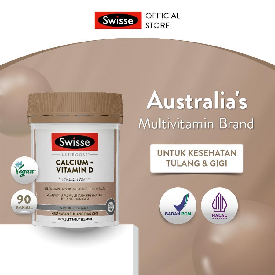Swisse Ultiboost Calcium & Vitamin D-Suplemen Kalsium Vit D3