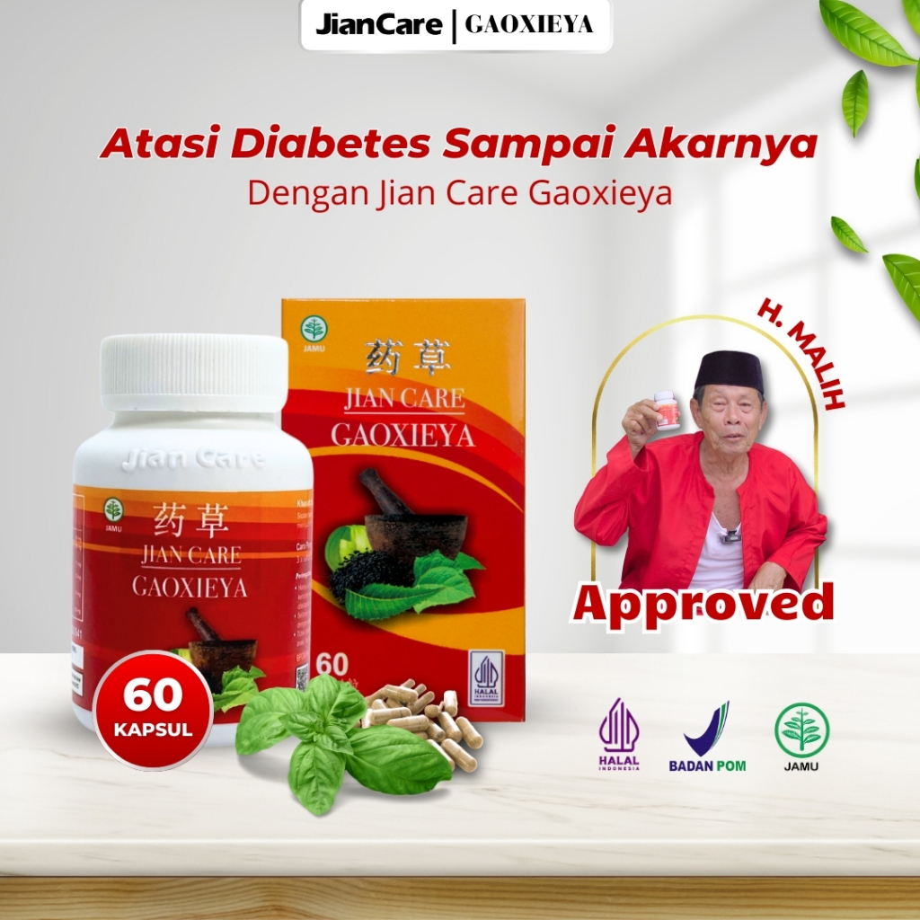 Jian Care GAOXIEYA - Obat Herbal Cina Bantu Redakan Diabetes
