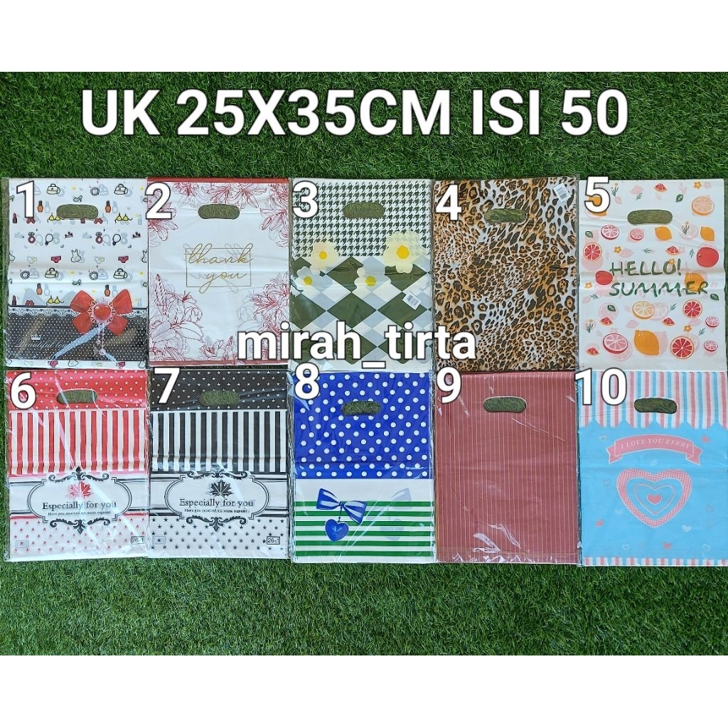 

❤Termurah❤ kantong plong motif .kantong kresek olshop. online shop motif plastik motif 25x35