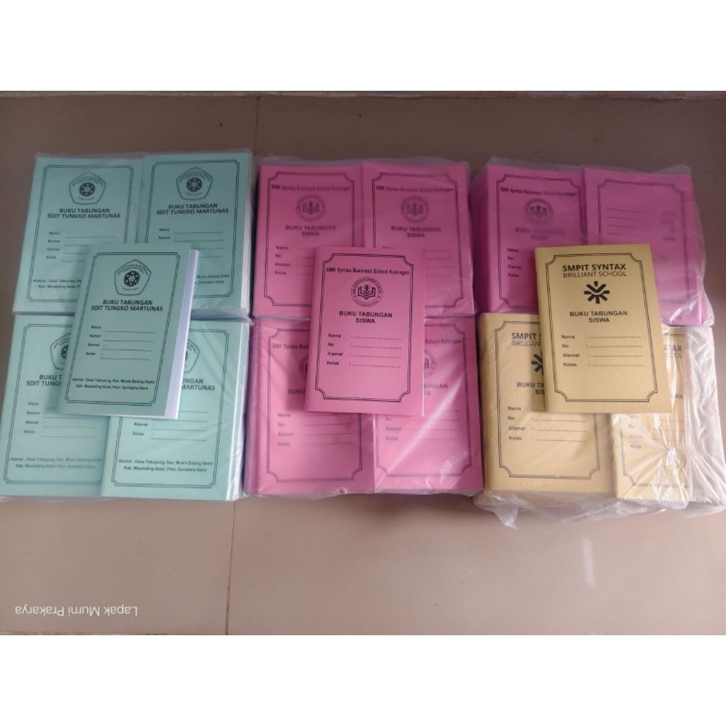 

Buku Tabungan Custom isi 20lembar/40halaman