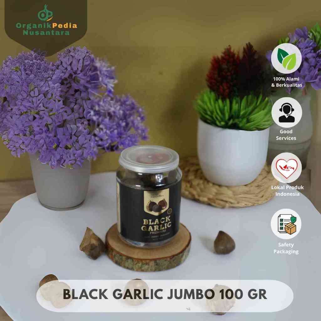 

JUMBO BLACK GARLIC Bawang Hitam Tunggal Premium Organikpedia Nusantara 100gr