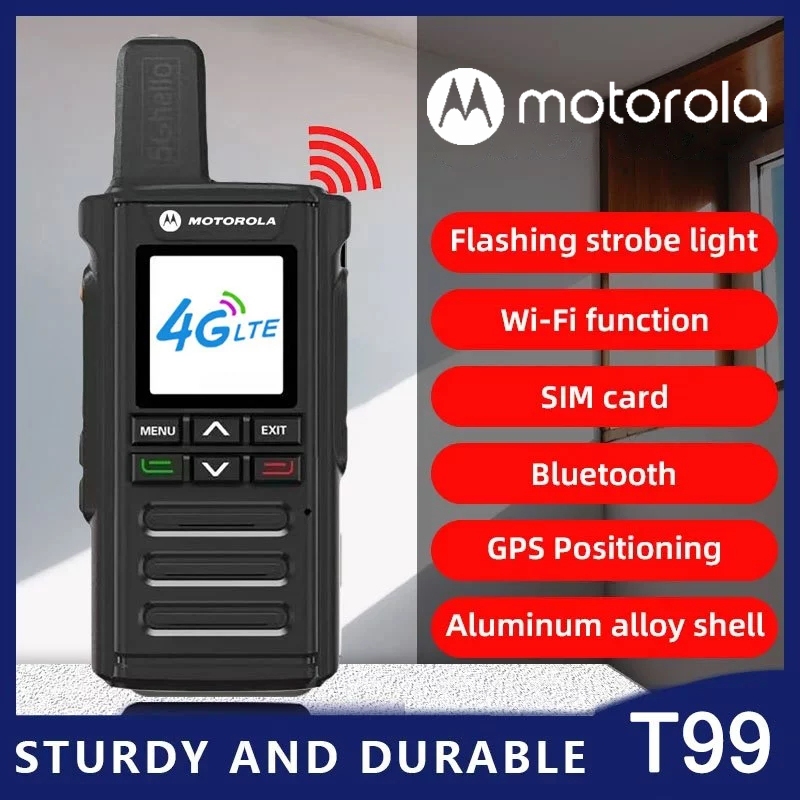 POC Zello Walkie Talkie WT Two-way radio MOTOROLA T99 4G/WiFi Bluetooth GPS 8000KM Panggilan HT jara