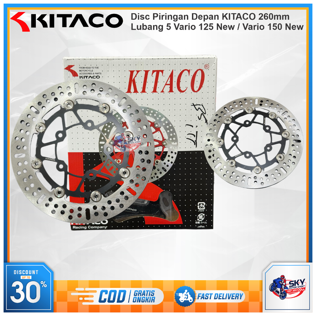 Disc Piringan KITACO Lubang 5 260mm Vario 125 New / Vario 150 New