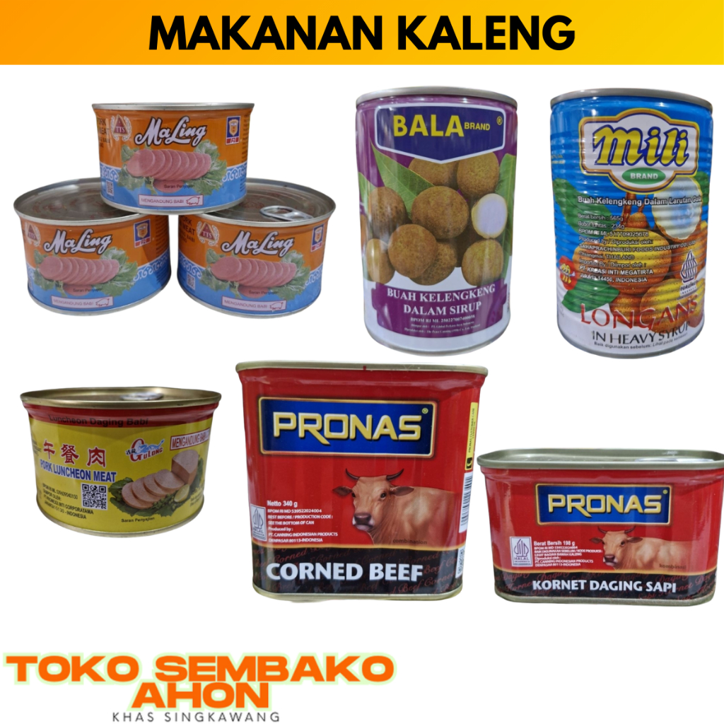 

Pronas Kornet | Kacang Polong Kaleng | Kancing Kaleng | Amoy Kaleng | Rebung Kaleng | Saus Tiram Kaleng | Maling TTS | Merang Kaleng | Mili Kaleng | Longan Bala | Asparagus Kaleng | Gulong Maling | Leg Pork Kaleng
