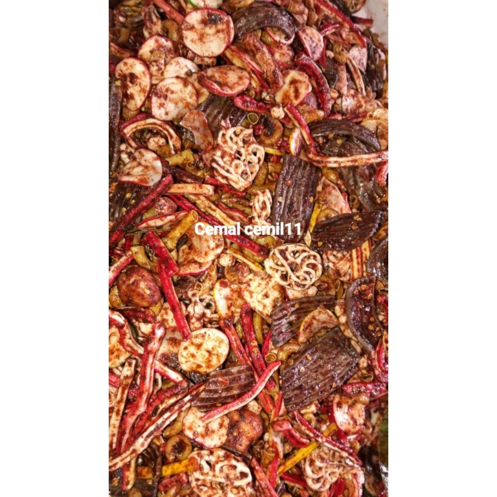 

Seblak kerupuk mix/campur pedas daun jeruk