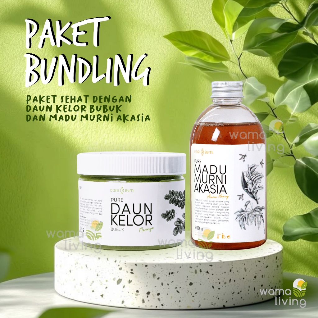 

Dari Bumi [ Jogja Yogyakarta ] Paket Bulking Alami | ASI Booster Alami Daun Kelor Moringa Bubuk 150 gr Dan Madu Murni Akasia Honey Asli 350 gr