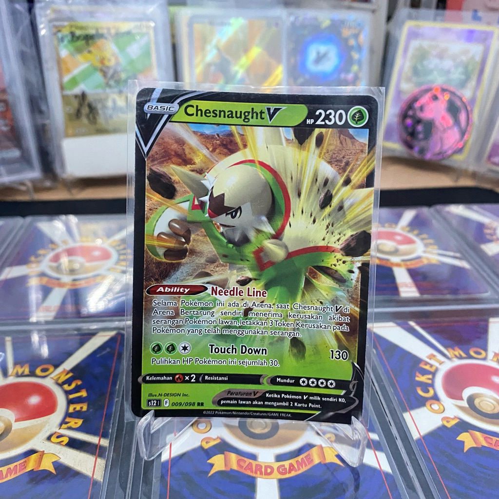 Chesnaught V 009/098 RR TCG Pokemon Indonesia