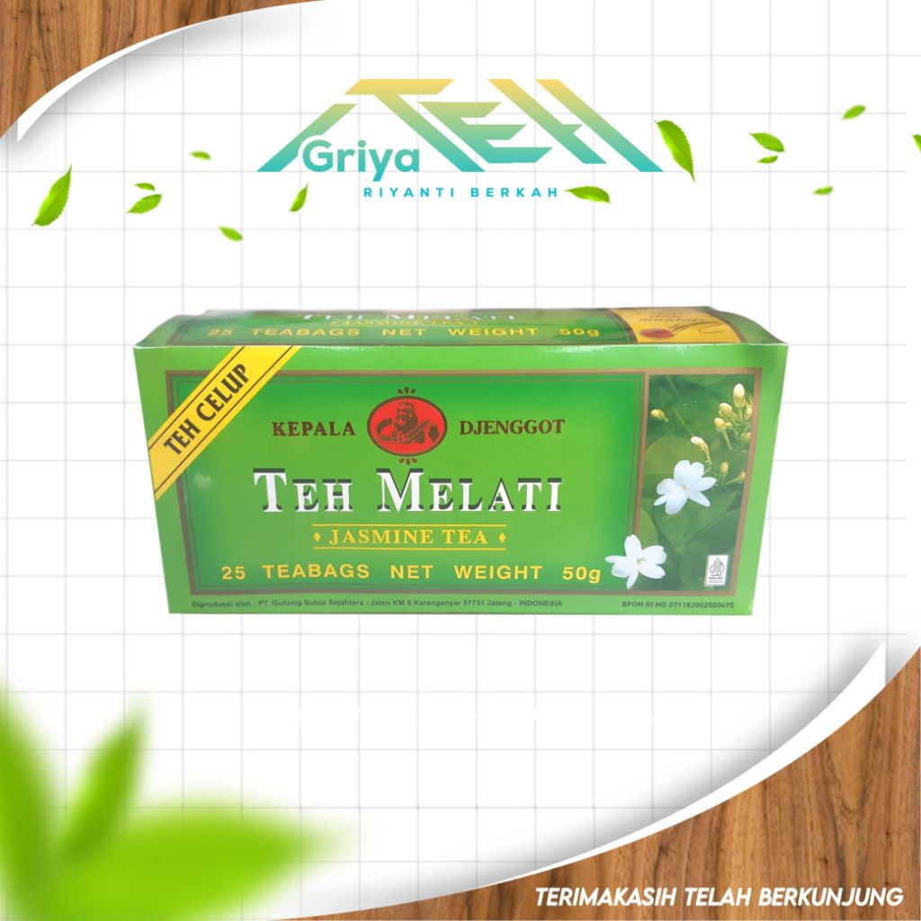 

Teh Melati Kepala Djenggot, Teh Jasmine Kepala djenggot, Teh Kepala Djenggot Melati, Teh Kepala Djenggot Jasmine, teh desa, teh kota, 1 Kotak Isi 25 kantong teh celup