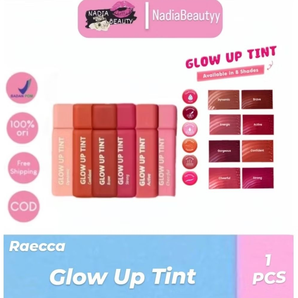 NadiaBeautyy - Raecca Glow Lip Tint | Raecca Glow Up Lip Tint | Raecca Lip Tint | Raecca Melembabkan
