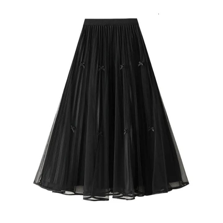 Aleya Rok Plisket Panjang Bahan Shimmer Motif Tile Polos Pinggang Karet Wanita Terbaru 2025 Rok Kore