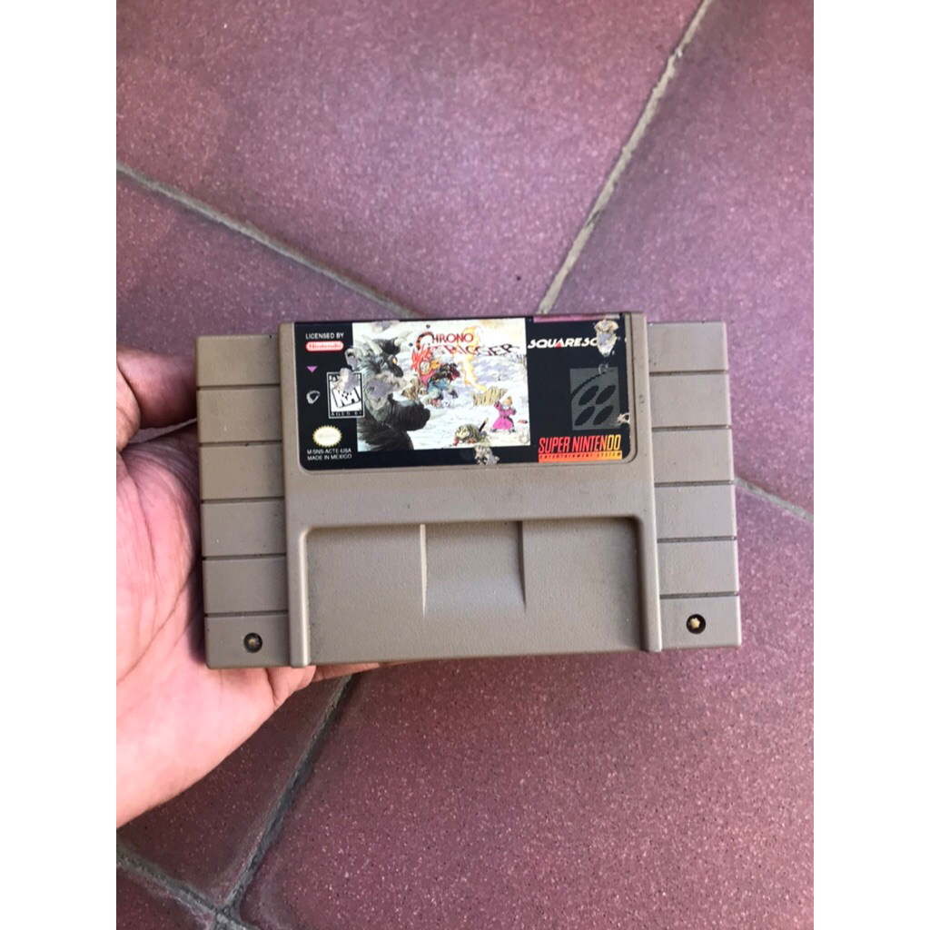 kaset nintendo snes chrono trigger originale
