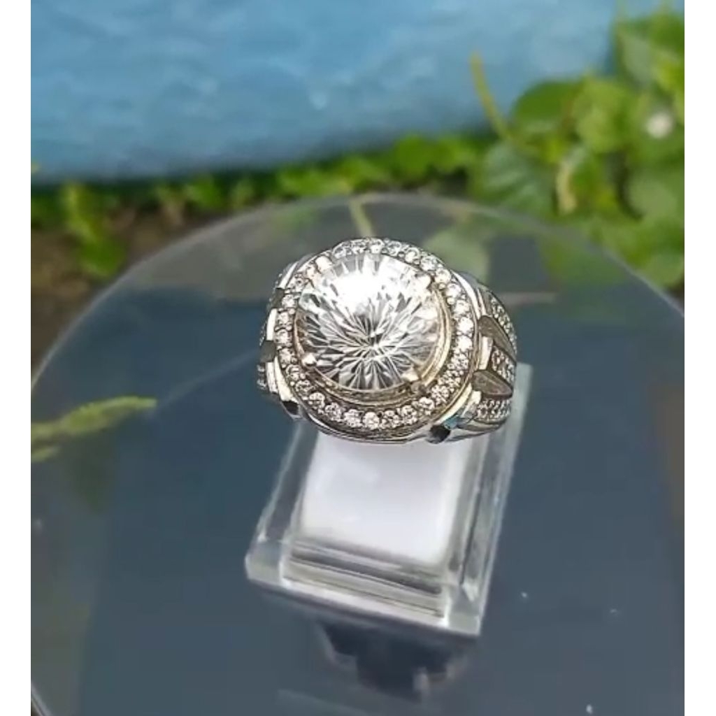 cincin pria batu kecubung air Kalimantan