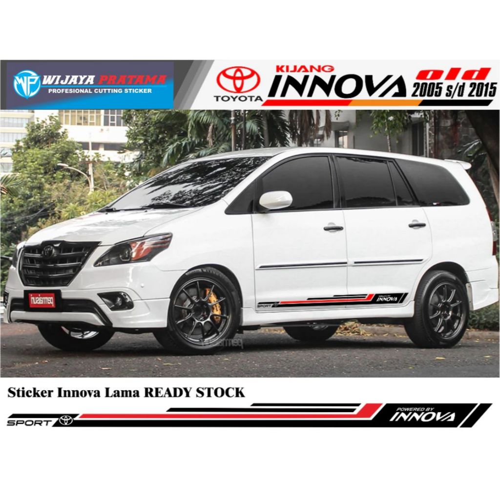 STICKER STIKER AKSESORIS INNOVA LAMA STICKER MOBIL TOYOTA INNOVA LAMA KEREN