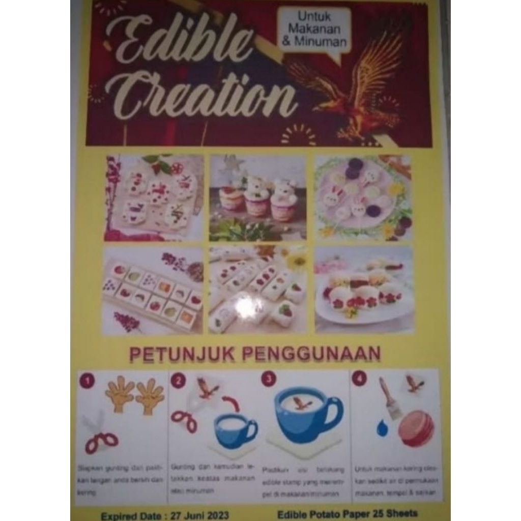 

Edible Creation Paper Transparan per 950 lembar
