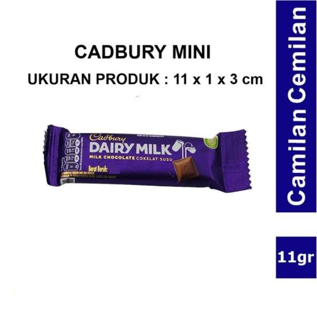 

CADBURY DAIRY MILK COKELAT SUSU NETTO 11 GR murmer
