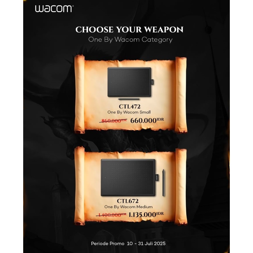 One by Wacom CTL-472 Pen Tablet Drawing CTL472