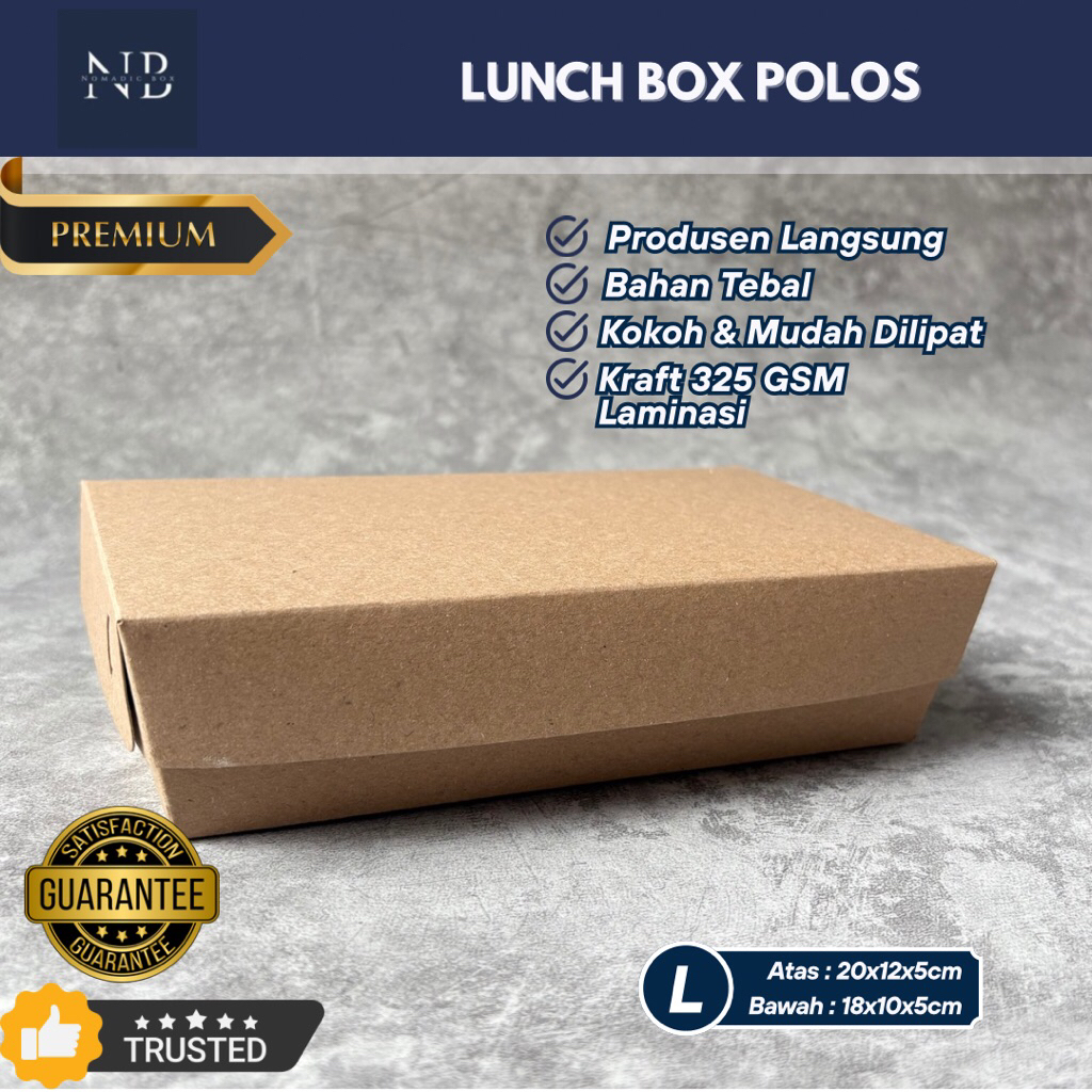 

Lunch Box Ready Size (L) 295 Gsm Uk.20x12x5 Polos Laminating | Samson Kraft