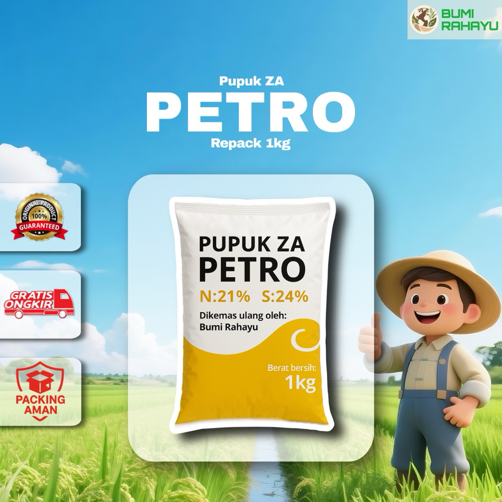 Pupuk ZA PETRO Repack 1kg – Bantu Suburkan Tanaman | ZA PETRO Asli Repack