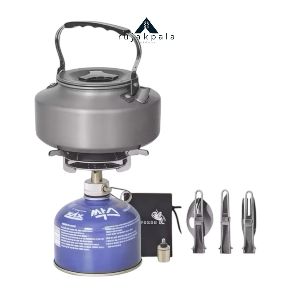 Kompor Portable Windproof Camping full set / kompor ultralight