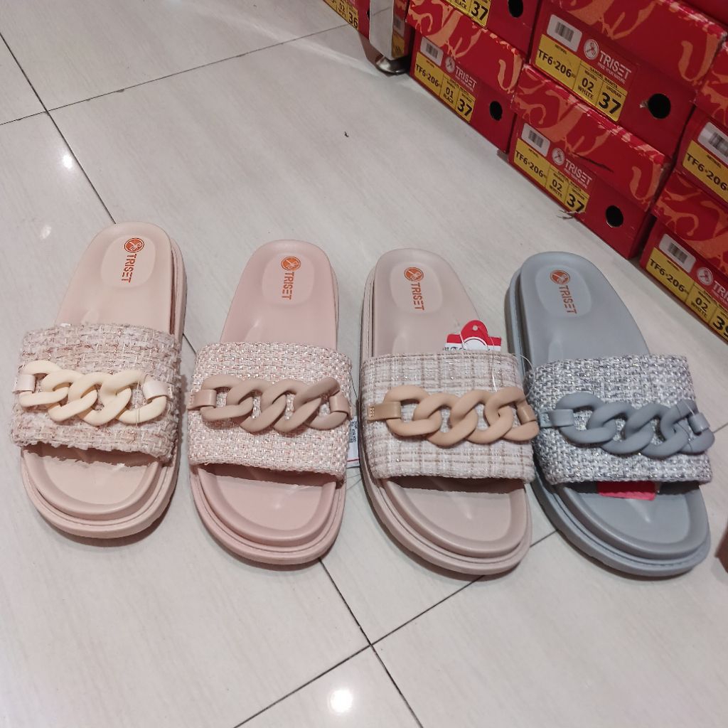 sandal flat wanita TRISET❗️ori matahari