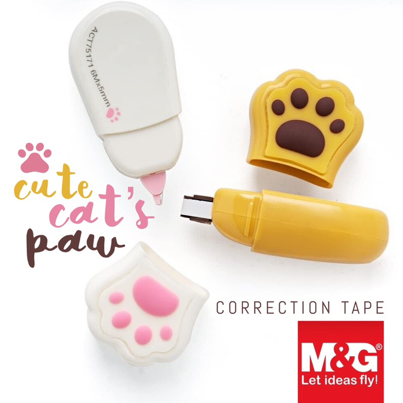 

M&G Cute Cat's Paw Correction Tape 6MX5mm/ TIPE X KARAKTER TAPAK KUCING