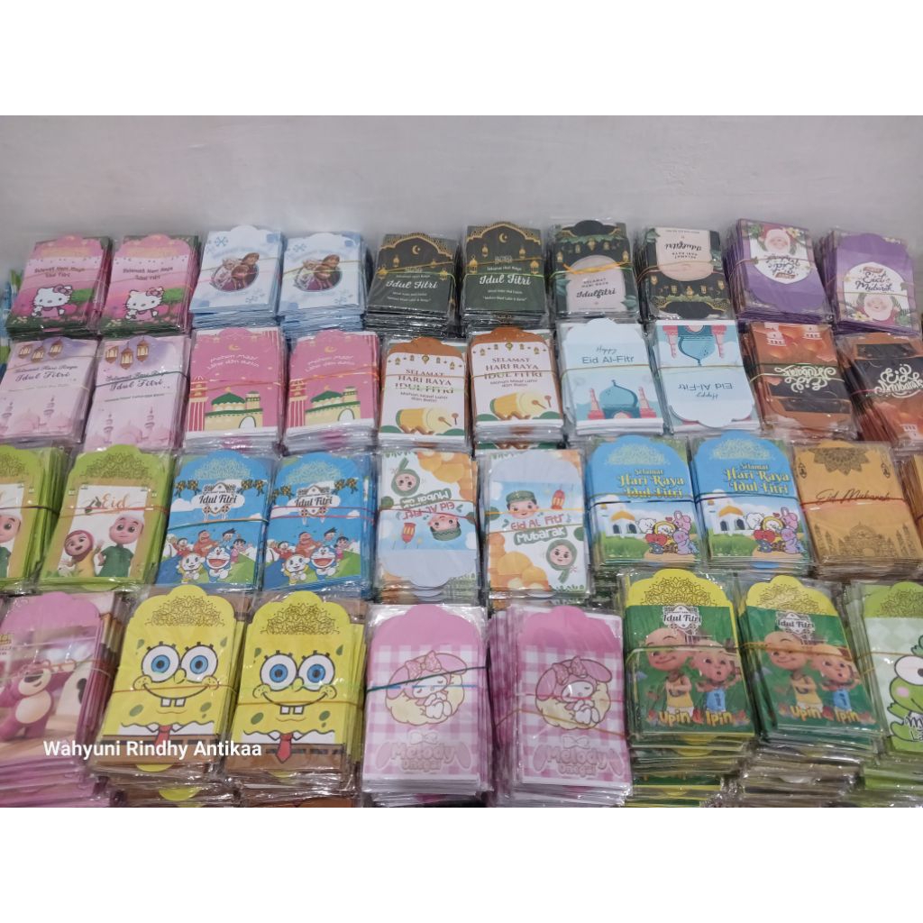 

PAKET USAHA 100PAK AMPLOP HVS SERI KARTUN,MUSLIM,SNACK