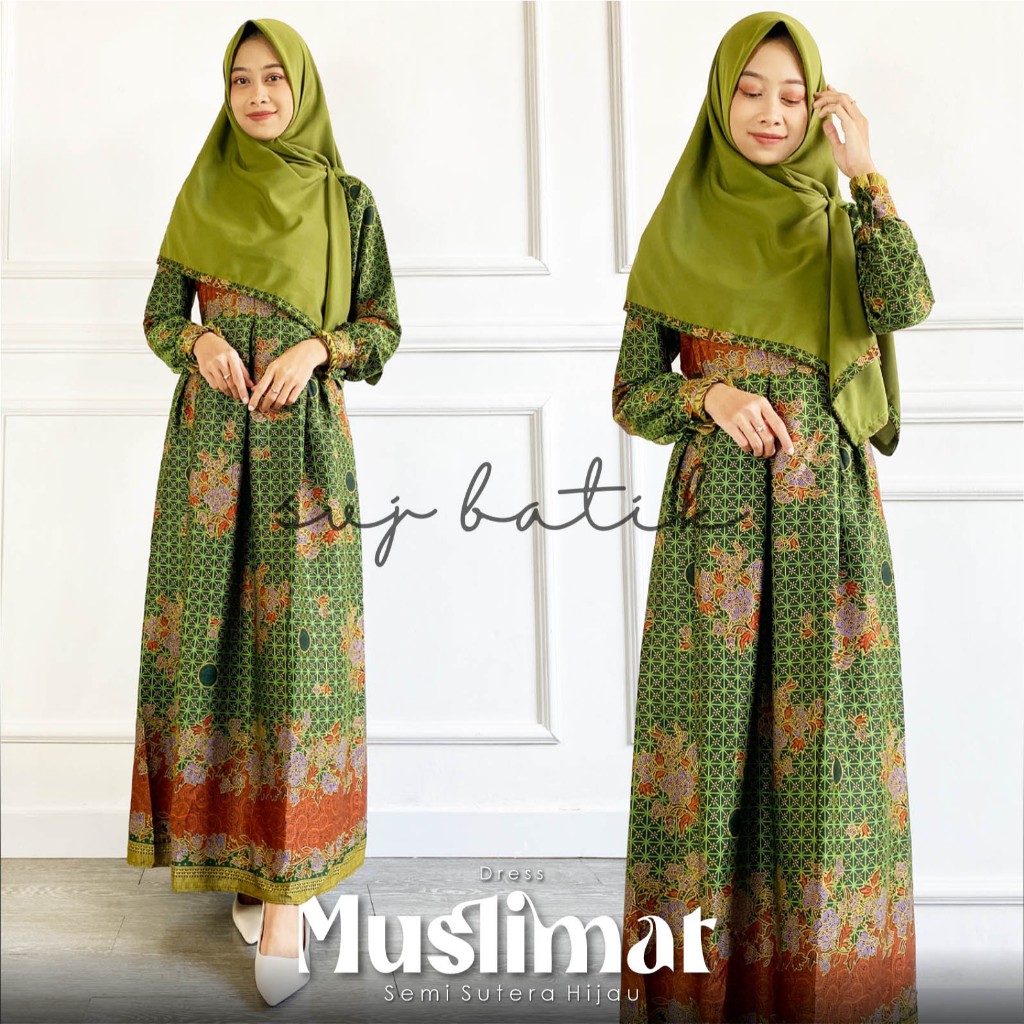 GLAMOURE - GAMIS PENGAJIAN MUSLIMAT NU TERBARU ORIGINAL JUMBO SEMI SUTRA SANWOS BAJU PENGAJIAN BATIK