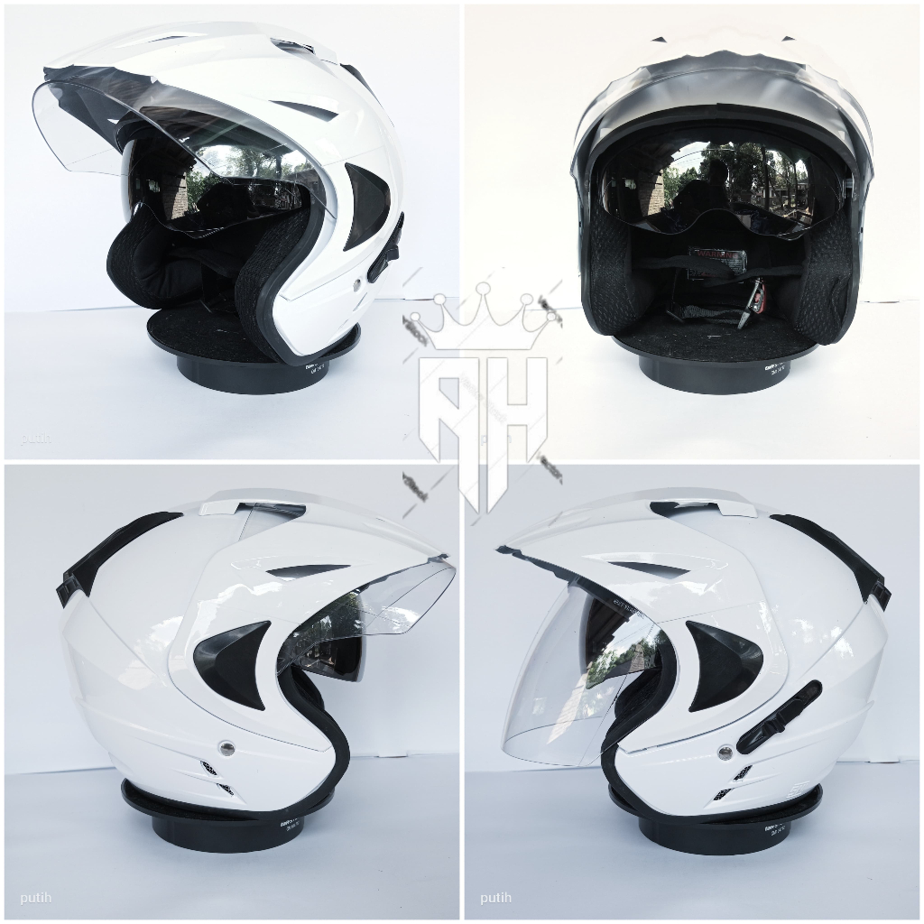 (JP) Helm Model Ink Double Visor Basic Jp8 - Helem Wanita Pria SNI Murah Keren