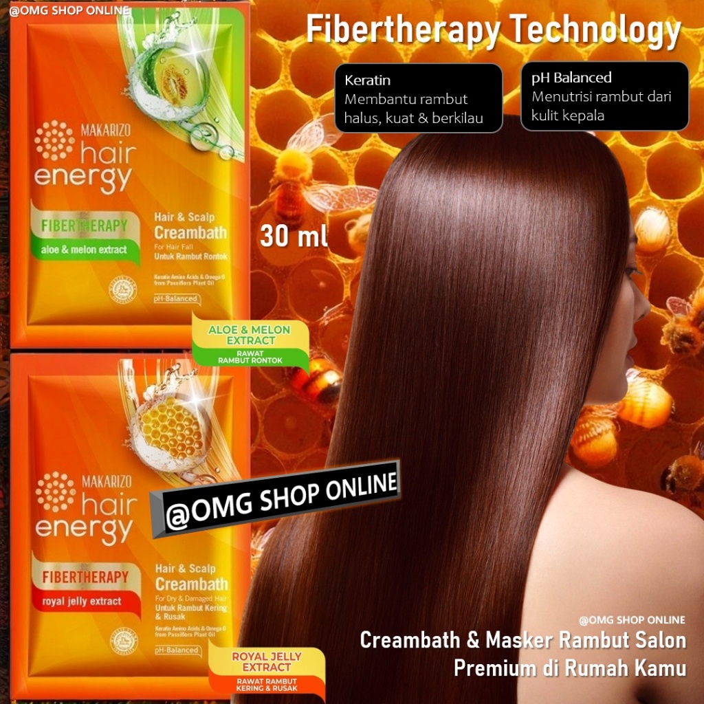 Hair Mask Makarizo Masker Rambut Makarizo Pelurus 30 ml / Keratin Masker Rambut Kering Rusak Masker 