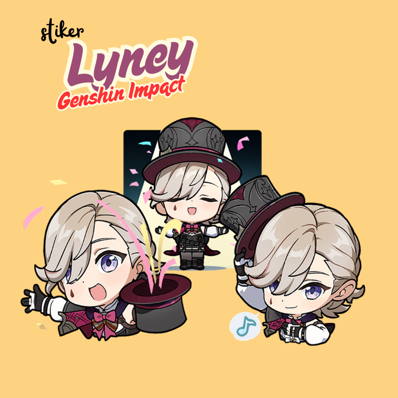 

Stiker Lyney Genshin Impact | Sticker Merch Lyney Vinyl Glossy Anti Air