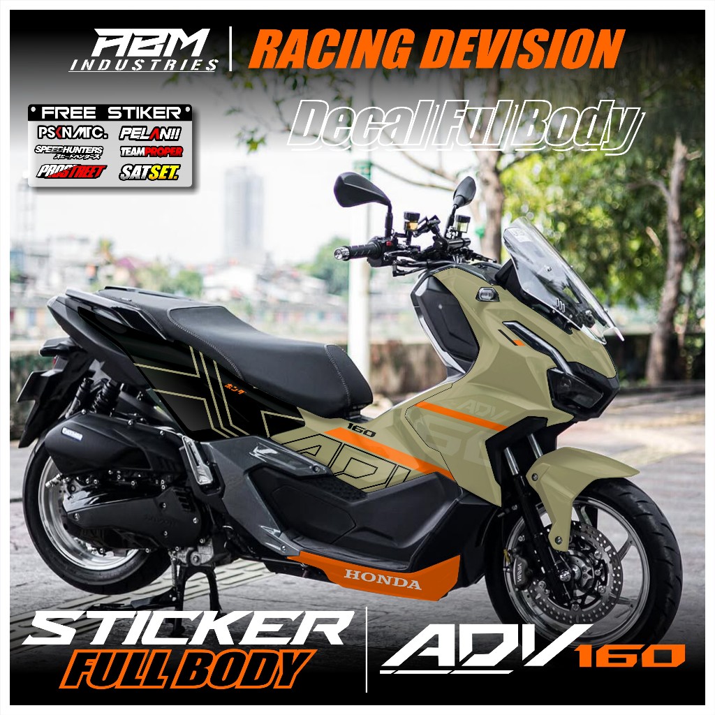 Stiker Decal Full Body ADV 160 Sticker Decal Honda ADV 160 Gradasi Racing Simpel 02 / Decal ADV 160 