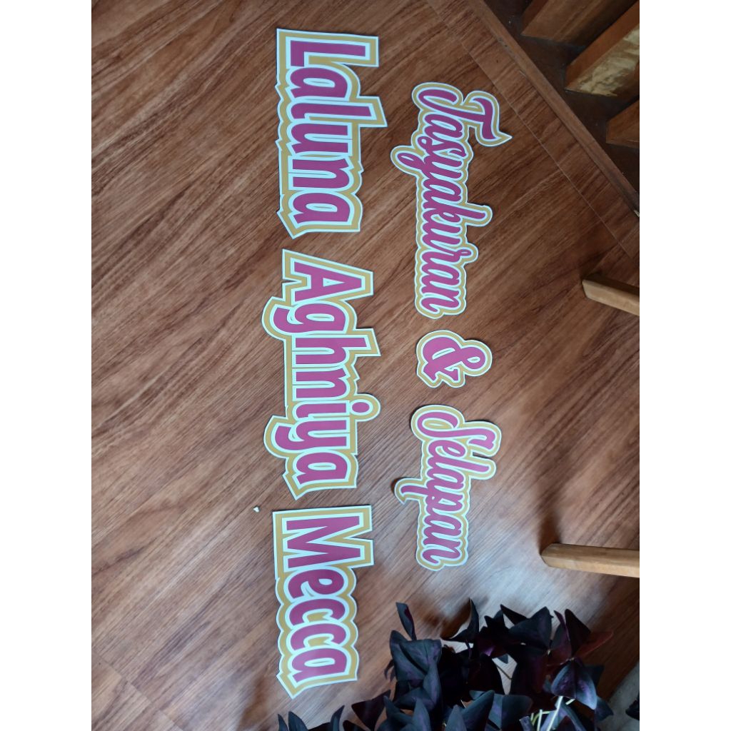 Tulisan Backdrop Acara Tasyakuran/Ulang Tahun/Tedak Siten