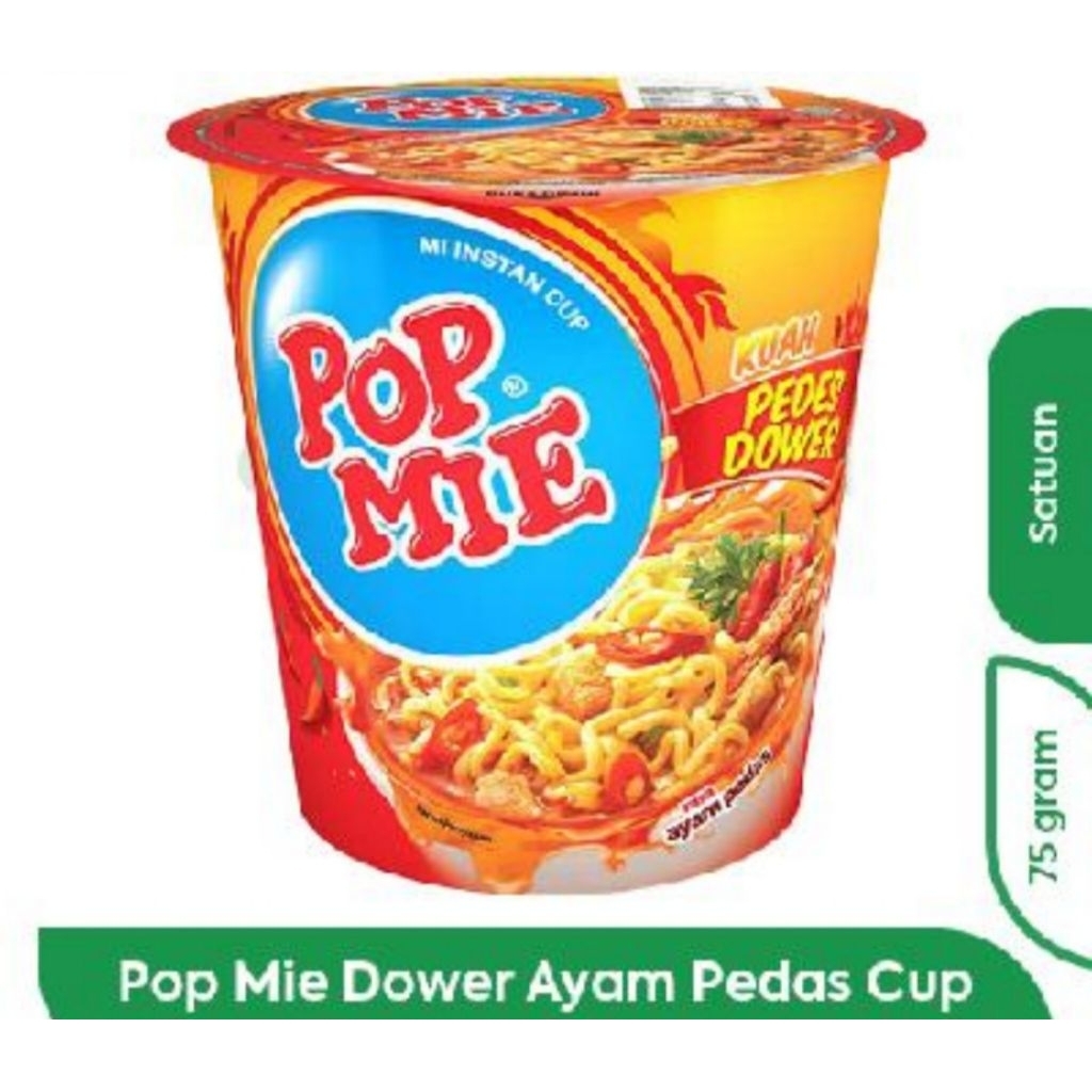 

POP MIE MI INSTAN CUP KUA PEDES DOWER AYAM PEDES( 1DUS)