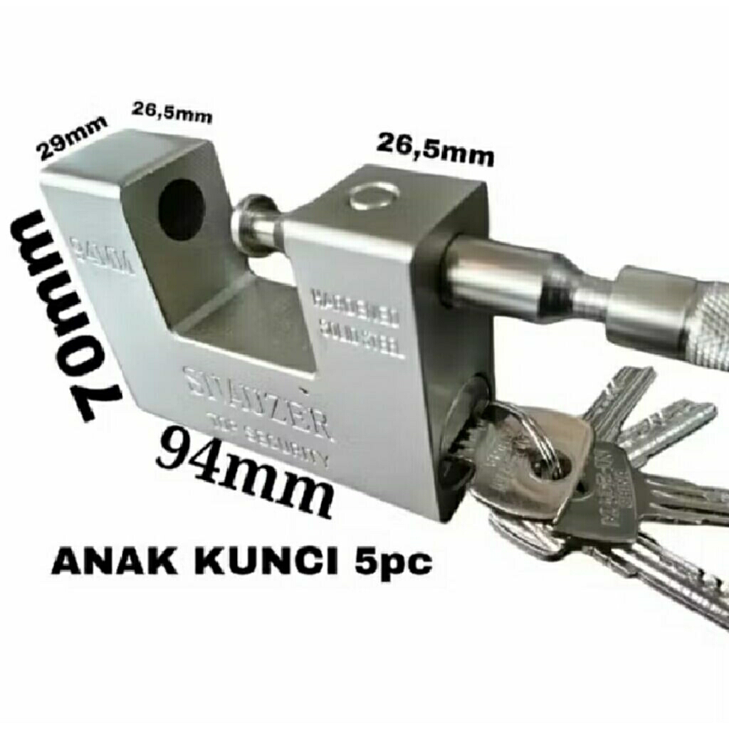 gembok pintu pagar besi rolling door/Gembok panser 94mm pintu besi Serba Guna